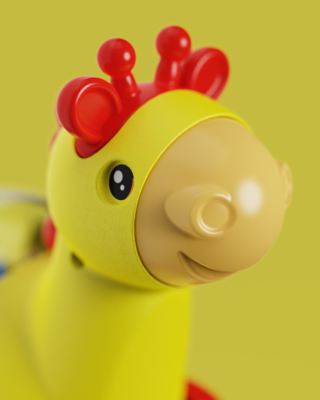 Jirafa amarilla, juguete Mercotoys